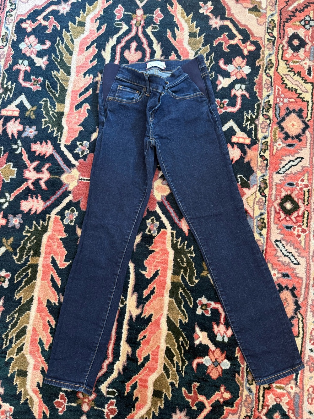 Hatch Maternity Dark Wash Women’s Stretch Skinny Jeans - Navy Blue